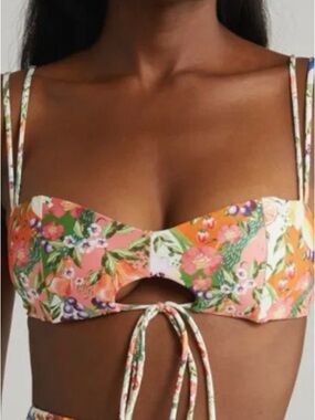 Agua Bendita Kayla Seed floral print bikini top, XL